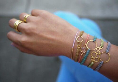 Bracelets on the arm as a talisman of success