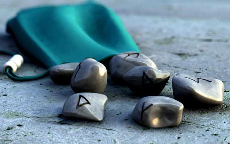 A bag with runes as an amulet for success
